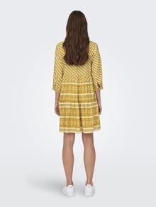 ONLY Regular fit V-Hals Korte jurk -Tawny Olive - 15308686