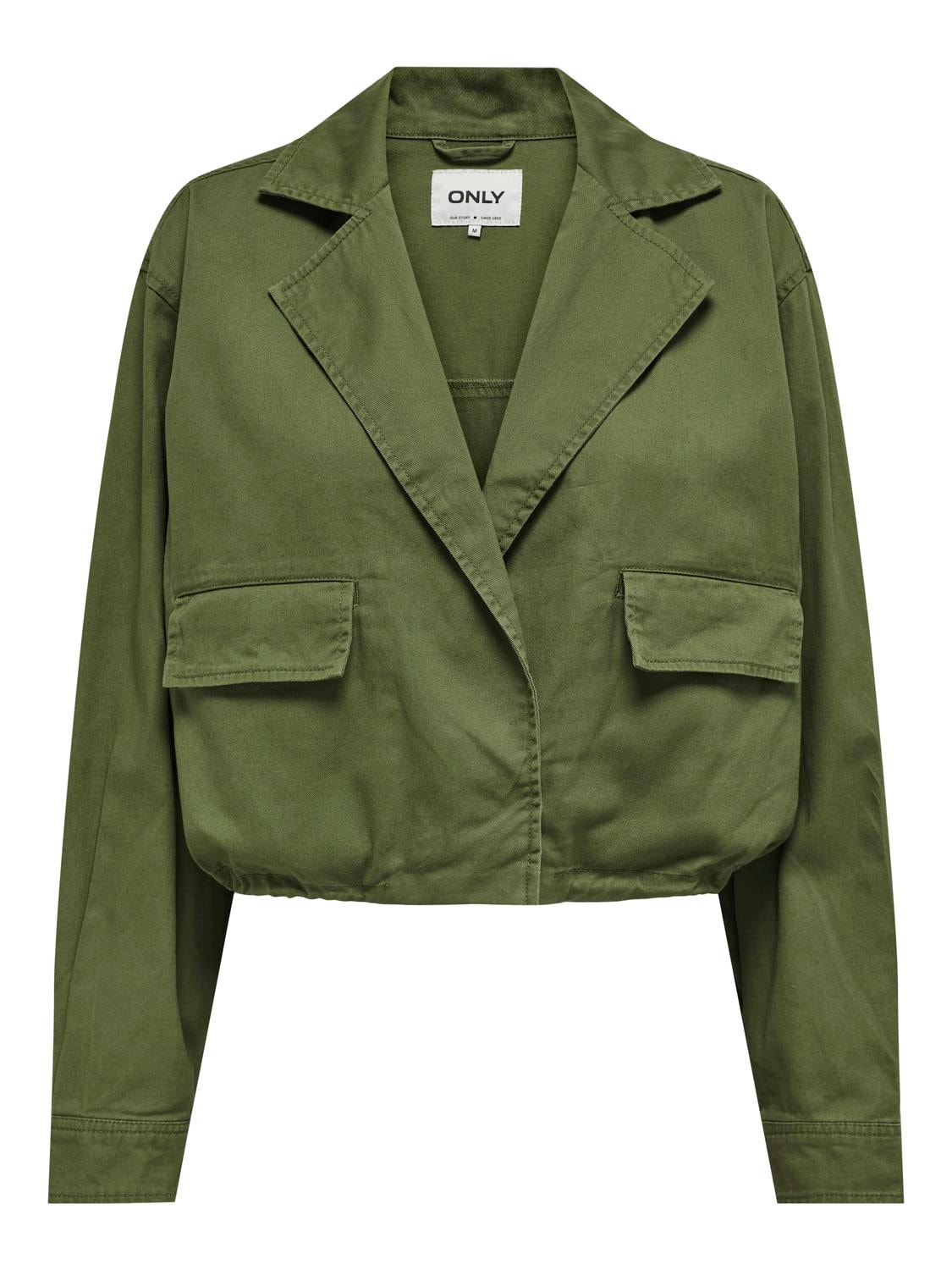 ONLY Spread collar Buttoned cuffs Jacket -Capulet Olive - 15308769