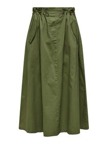 ONLY Średnia talia Długa spódnica -Capulet Olive - 15308771