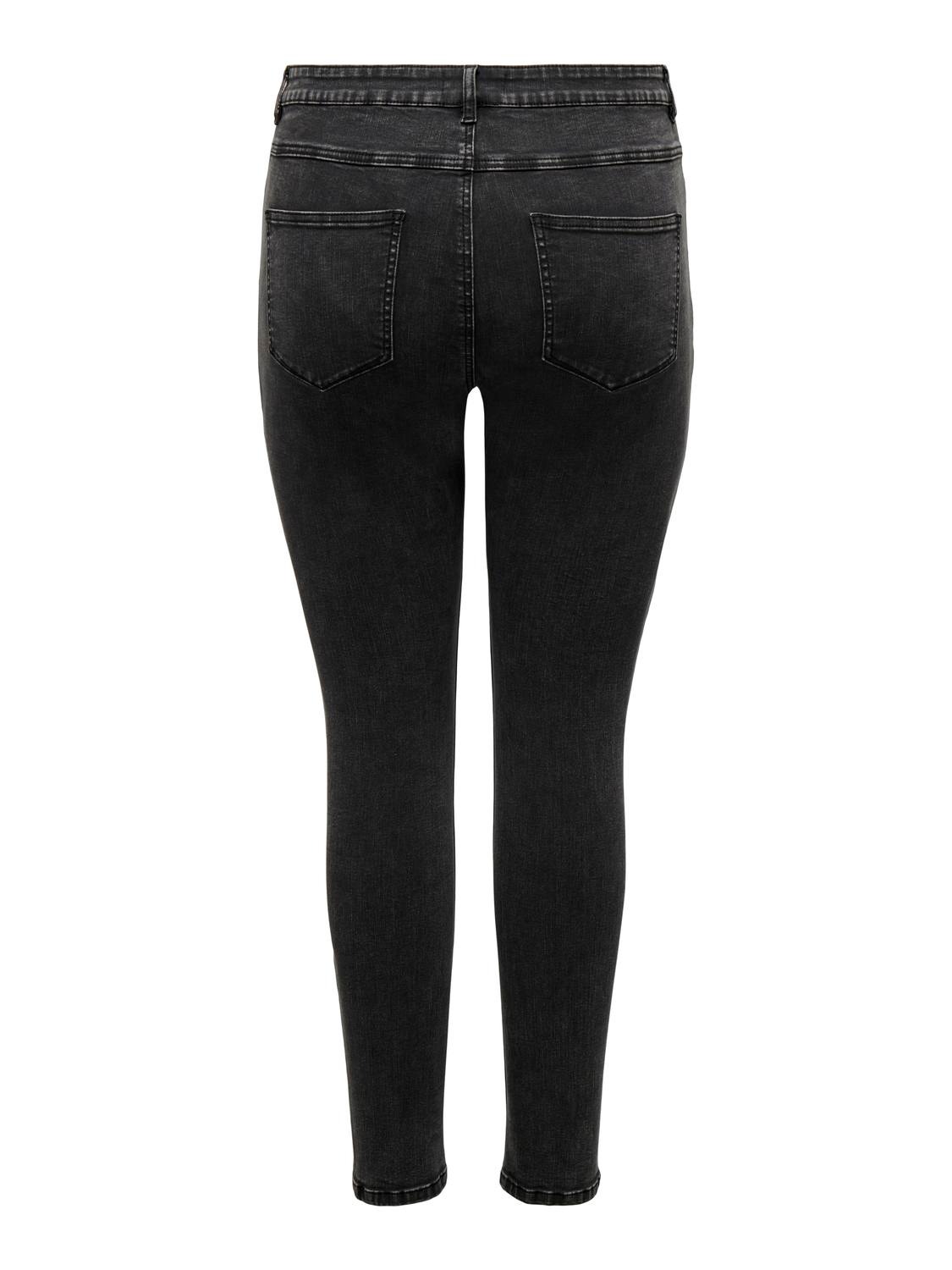 ONLY carrose high waist skinny jeans -Washed Black - 15308787