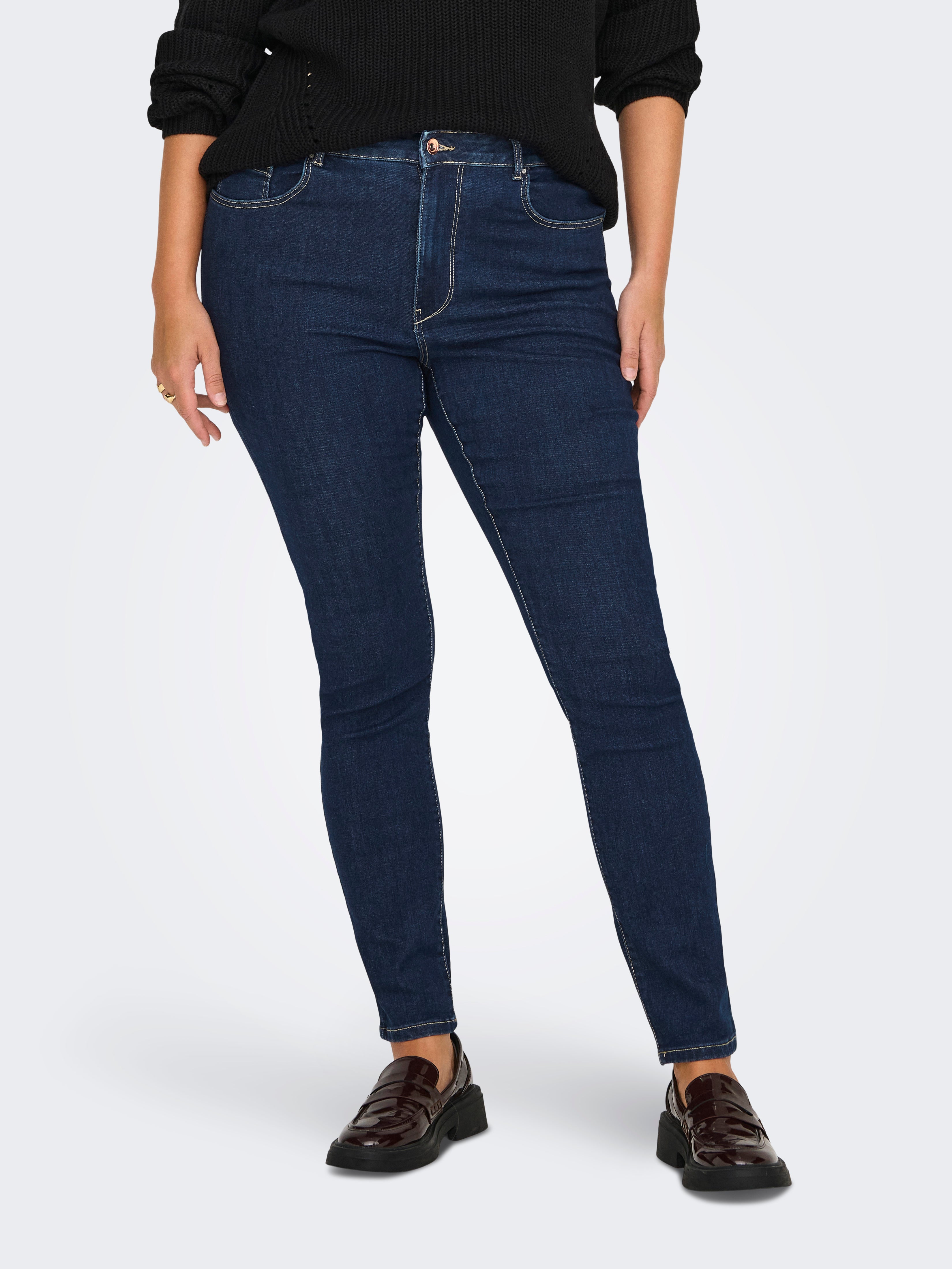 Carrose Hohe Taille Skinny Fit Jeans