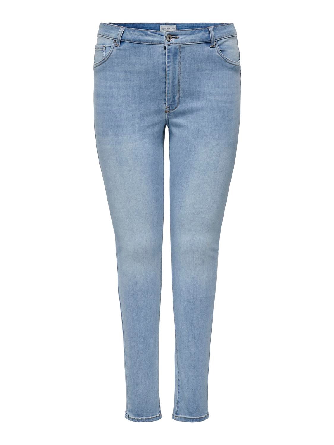 ONLY Jeans Skinny Fit Vita alta -Light Blue Denim - 15308803