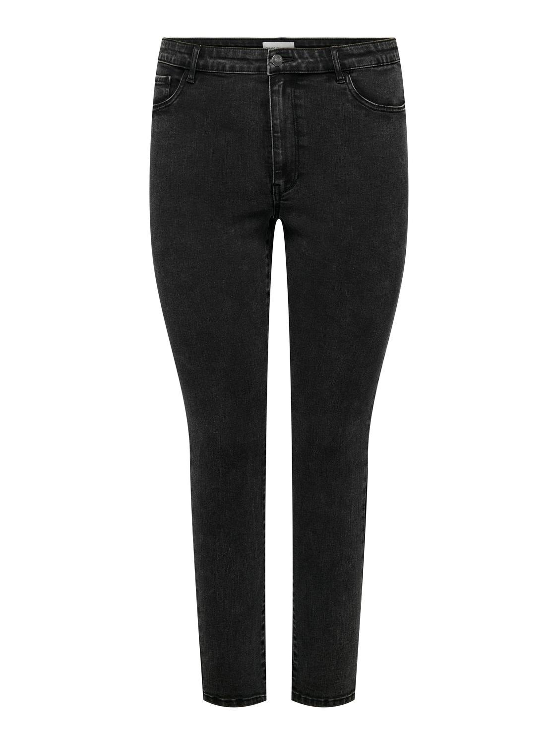 ONLY Skinny fit High waist Jeans -Washed Black - 15308803