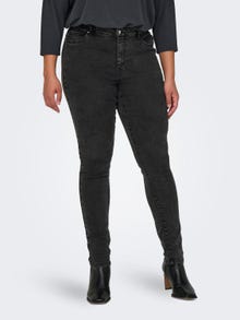 ONLY carrose high waist skinny jeans -Washed Black - 15308803