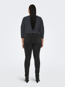 ONLY carrose high waist skinny jeans -Washed Black - 15308803