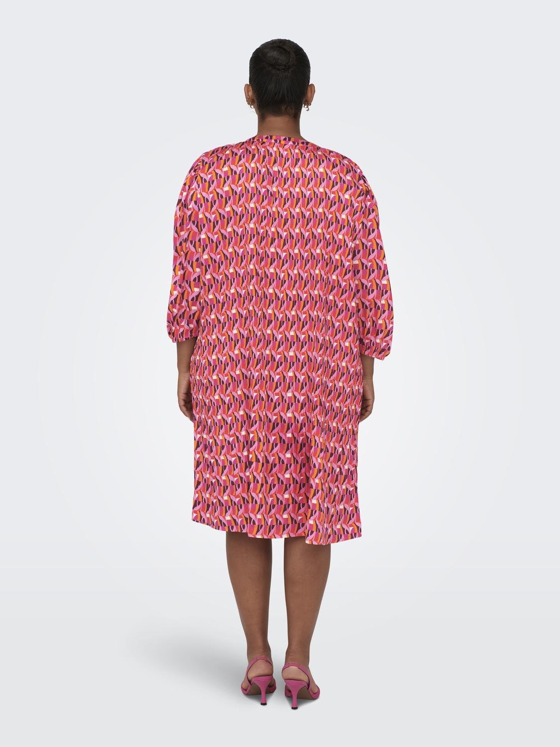 ONLY Regular Fit V-hals Kort kjole -Teaberry - 15308830