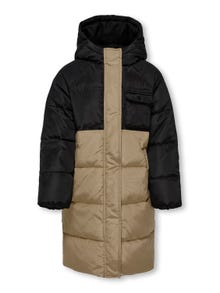 ONLY Long jacket with hood -Black - 15308847