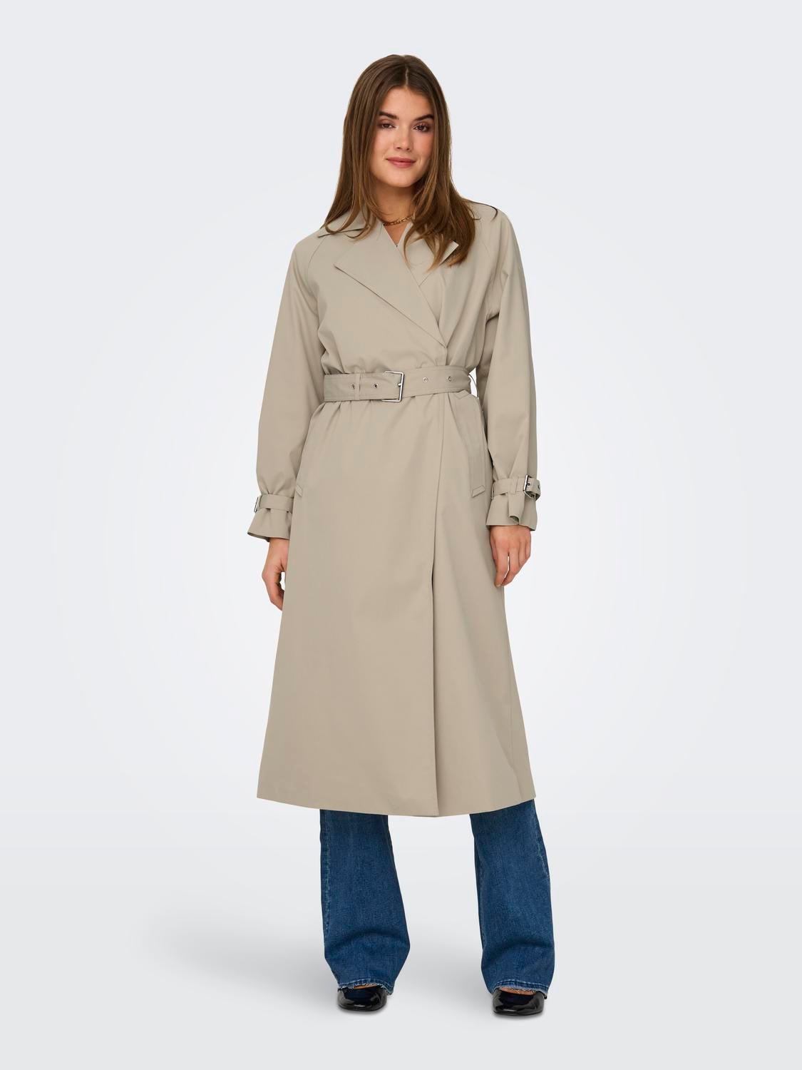 High neck 2025 trench coat