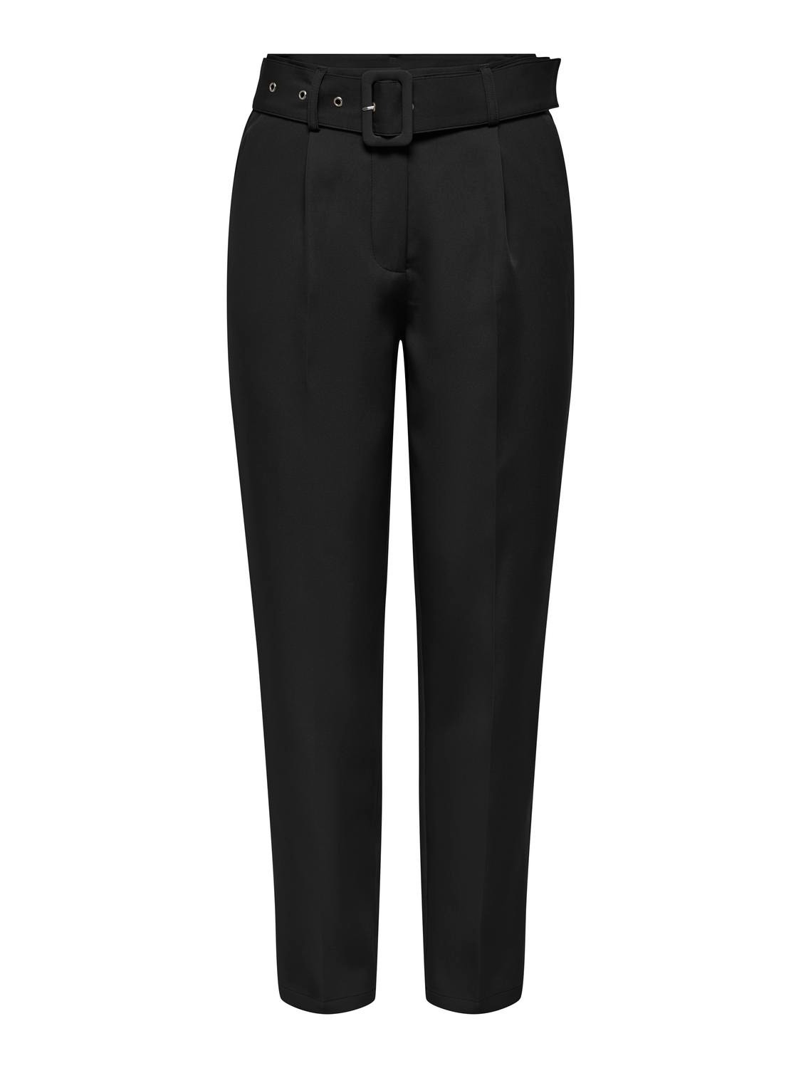 ONLY Pantalones Corte straight Cintura alta -Black - 15308873