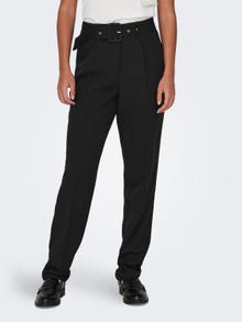 ONLY Pantaloni Straight Fit Vita alta -Black - 15308873