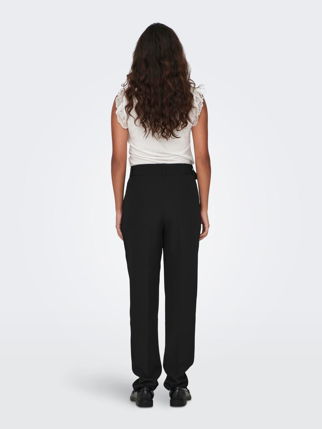 ONLY Straight Fit High waist Trousers -Black - 15308873