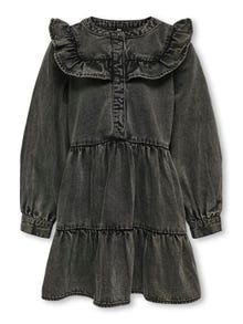 ONLY Tight Fit O-hals Kort kjole -Washed Black - 15308929