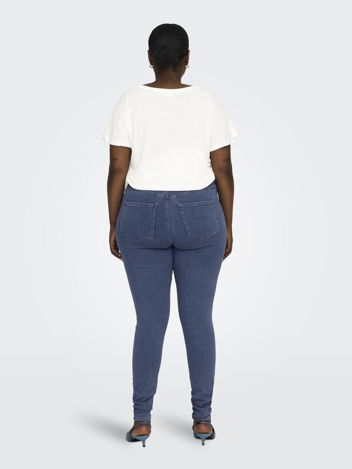 ONLY Skinny Fit Normal midja Jeans -Medium Blue Denim - 15309014