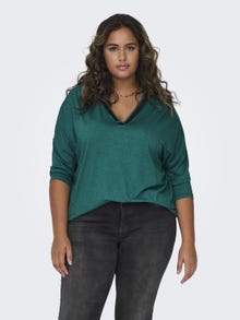 ONLY Curvy v-neck top -Bayberry - 15309015