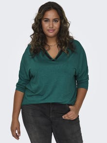 ONLY Curvy v-neck top -Bayberry - 15309015