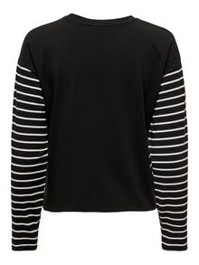 ONLY Stribet trøje -Black - 15309016