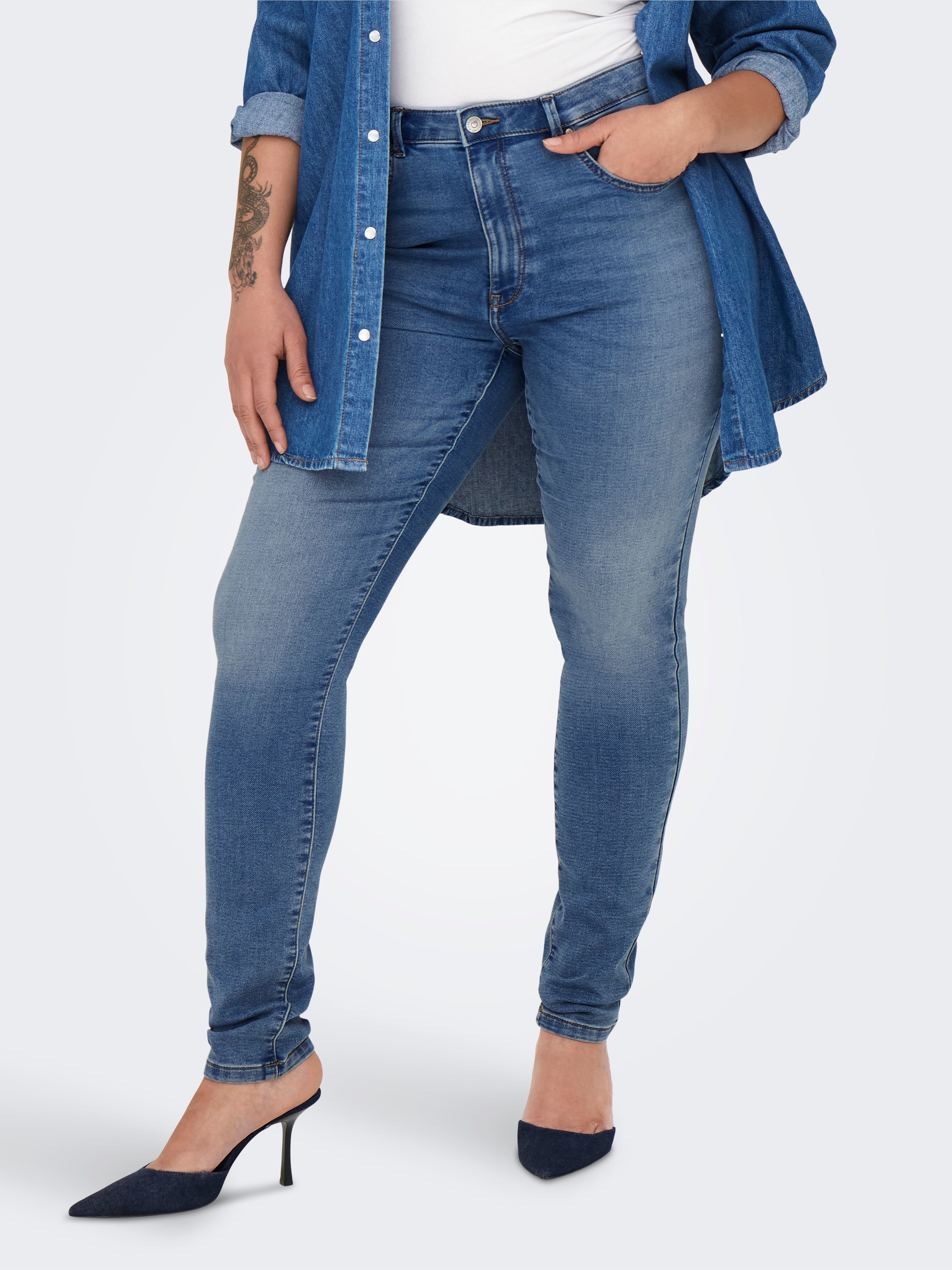 Carforever Hohe Taille Skinny Fit Jeans