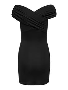 ONLY Vestido corto Corte slim De hombros descubiertos -Black - 15309101