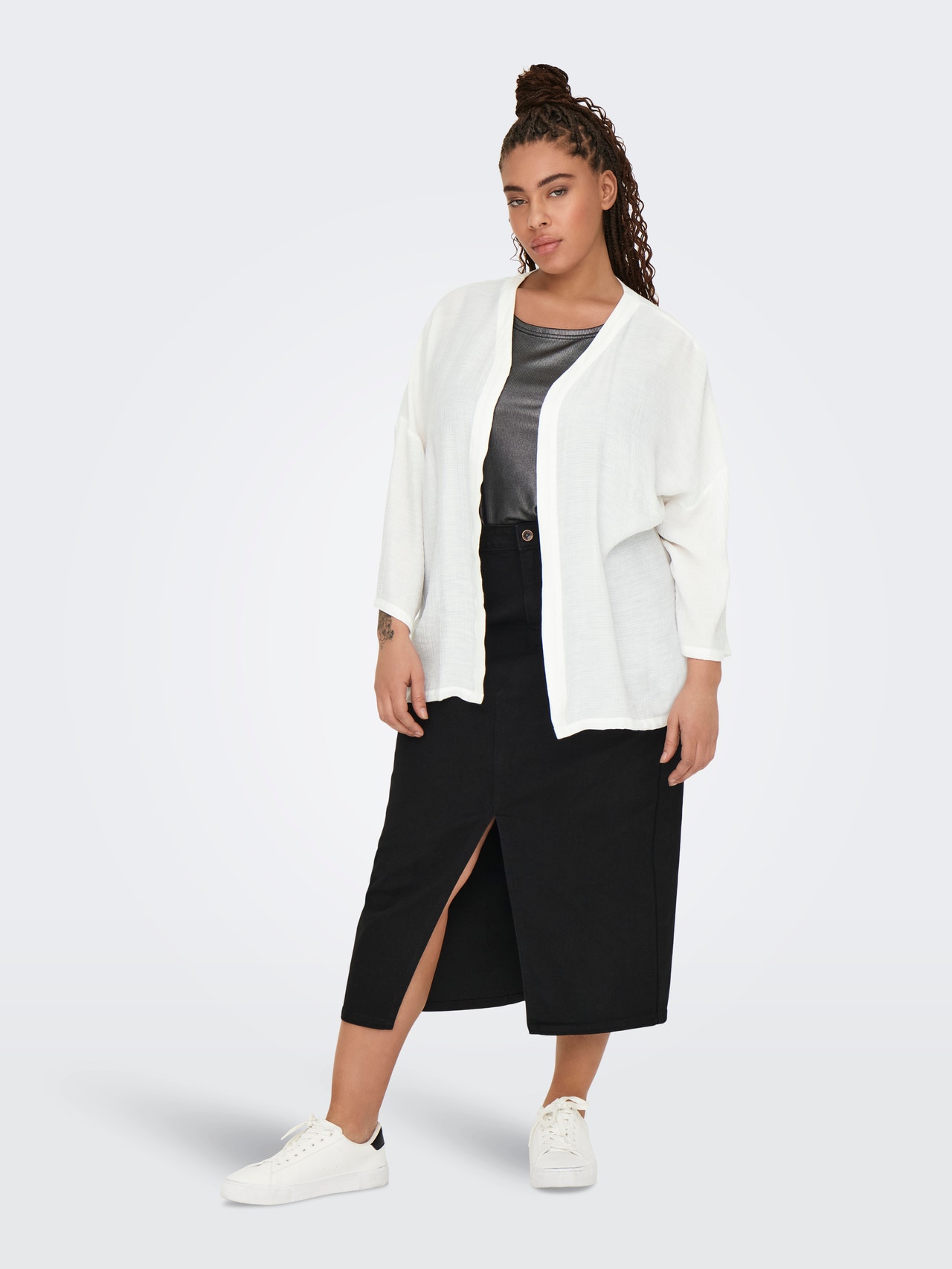 ONLY Tagakülg Pikk kardigan -Cloud Dancer - 15309118