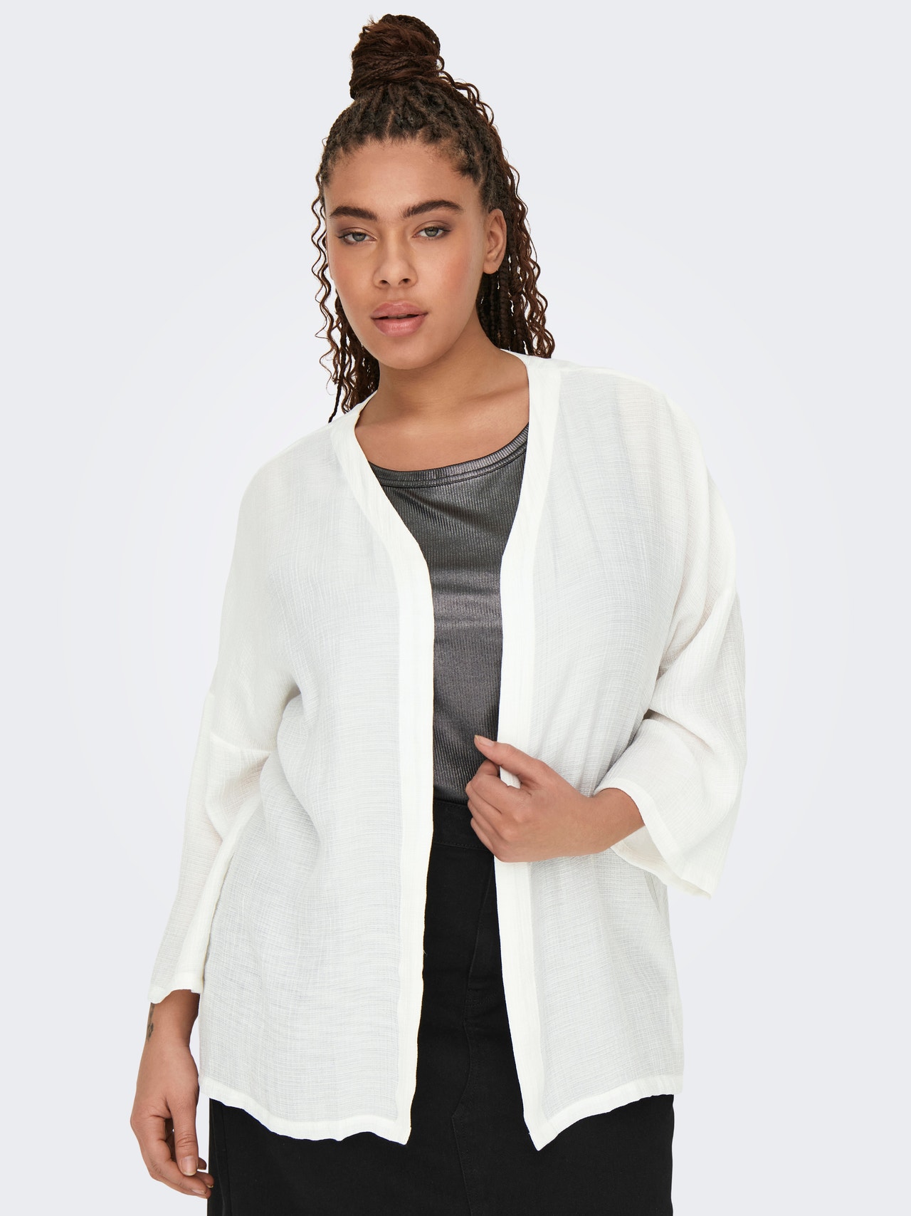 ONLY Tagakülg Pikk kardigan -Cloud Dancer - 15309118