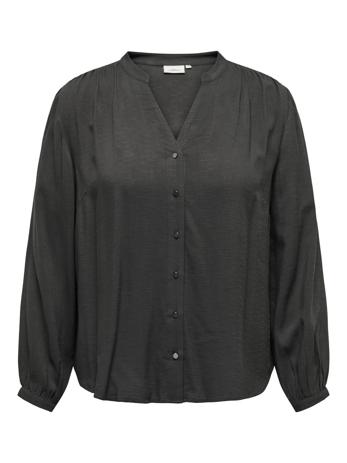 ONLY Curvy china collar shirt -Phantom - 15309143