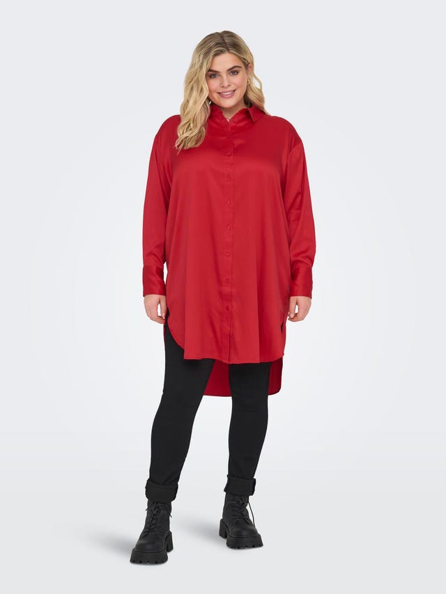 ONLY Oversized fit Overhemd kraag Midi-jurk - 15309145