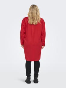 ONLY Oversized fit Overhemd kraag Midi-jurk -Lychee - 15309145