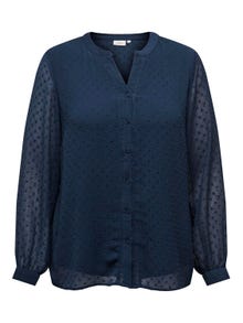 ONLY Normal passform Button down-krage Skjorta -Dress Blues - 15309161