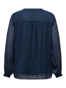ONLY Curvy v-neck shirt -Dress Blues - 15309161