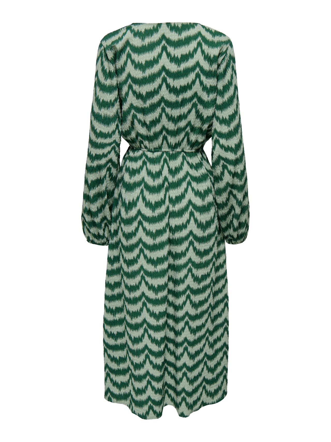 ONLY Midi slå-om kjole med bindebånd -Granite Green - 15309179