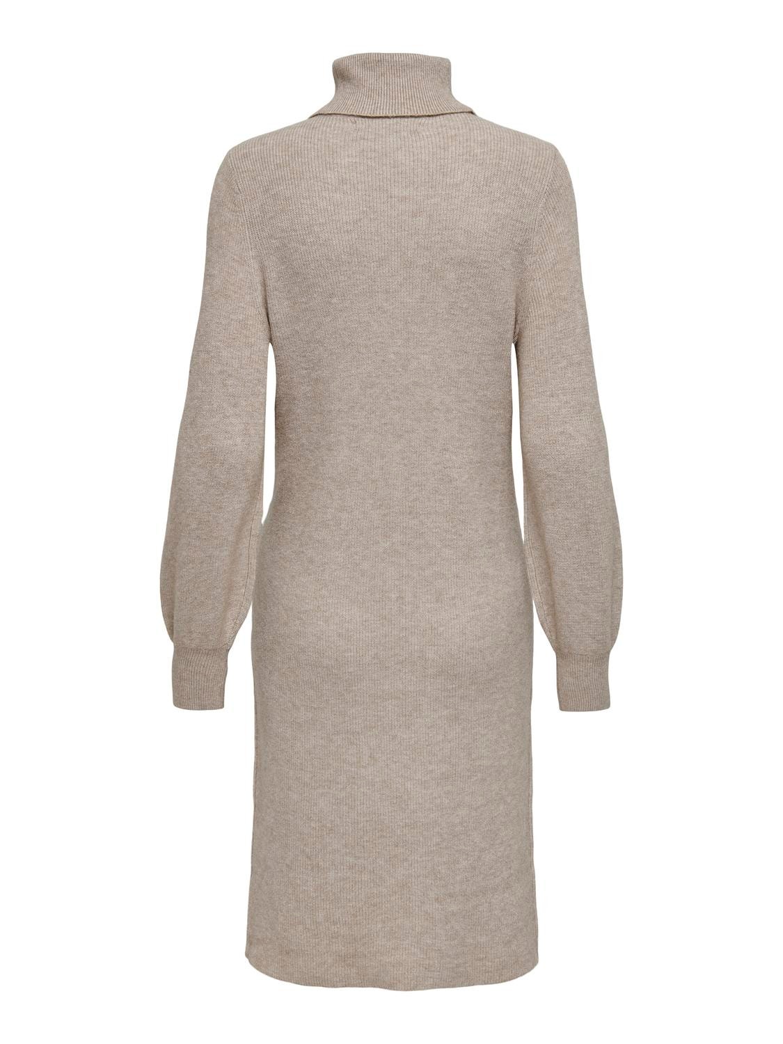 ONLY Mini dress with roll neck -Mocha Meringue - 15309197