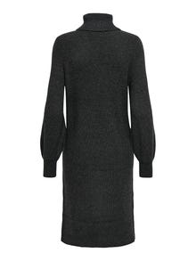 ONLY Robe longue Comfort Fit Col roulé Bas hauts -Dark Grey Melange - 15309197