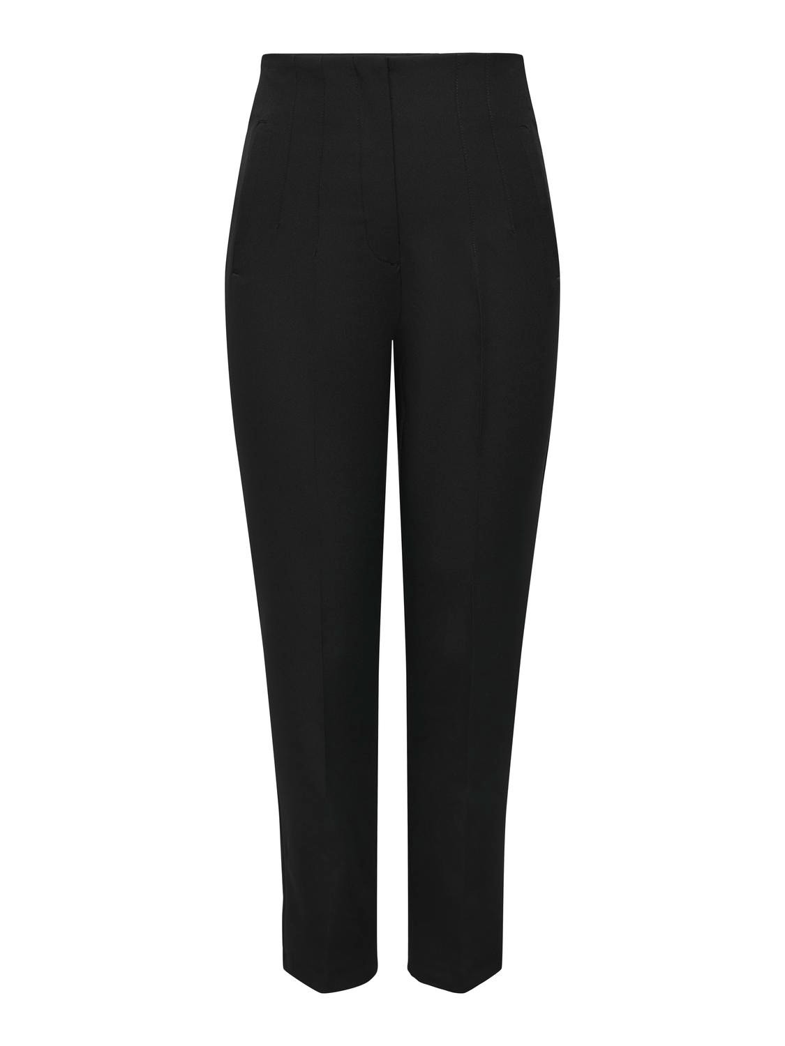 ONLY Regular fit High waist Aansluitende manchetten Chino's -Black - 15309203