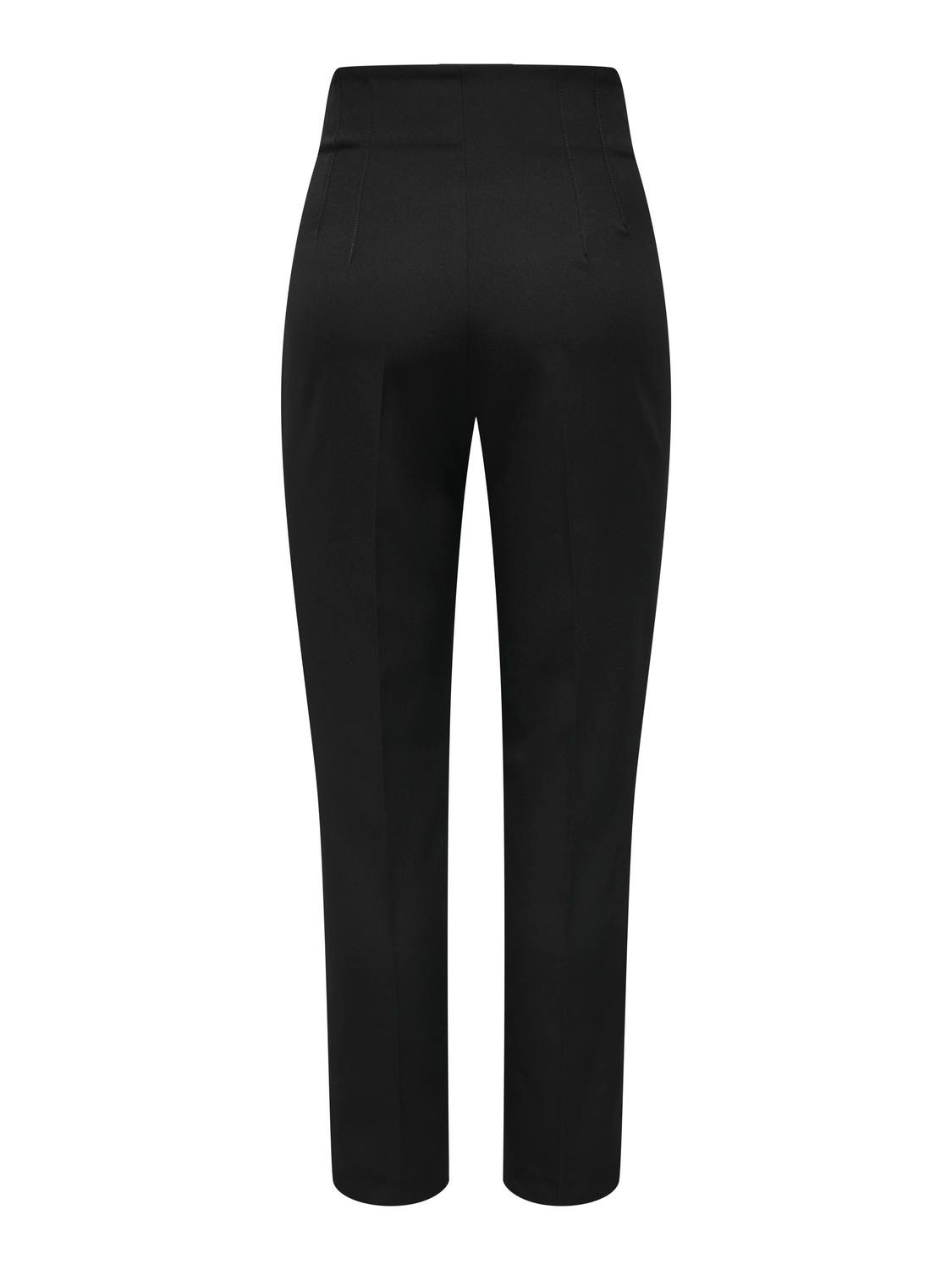 ONLY Regular fit High waist Aansluitende manchetten Chino's -Black - 15309203