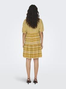 ONLY Vestido corto Corte regular Cuello en V -Tawny Olive - 15309239
