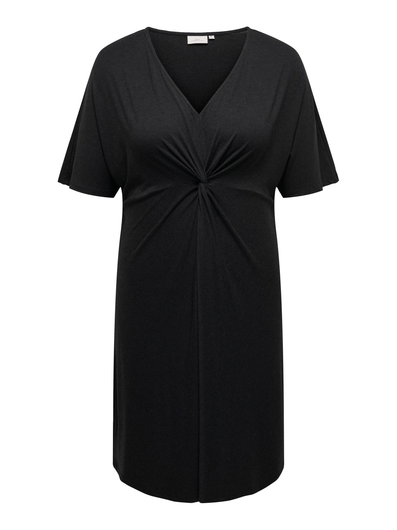 ONLY Normal geschnitten V-Ausschnitt Kurzes Kleid -Dark Grey Melange - 15309351