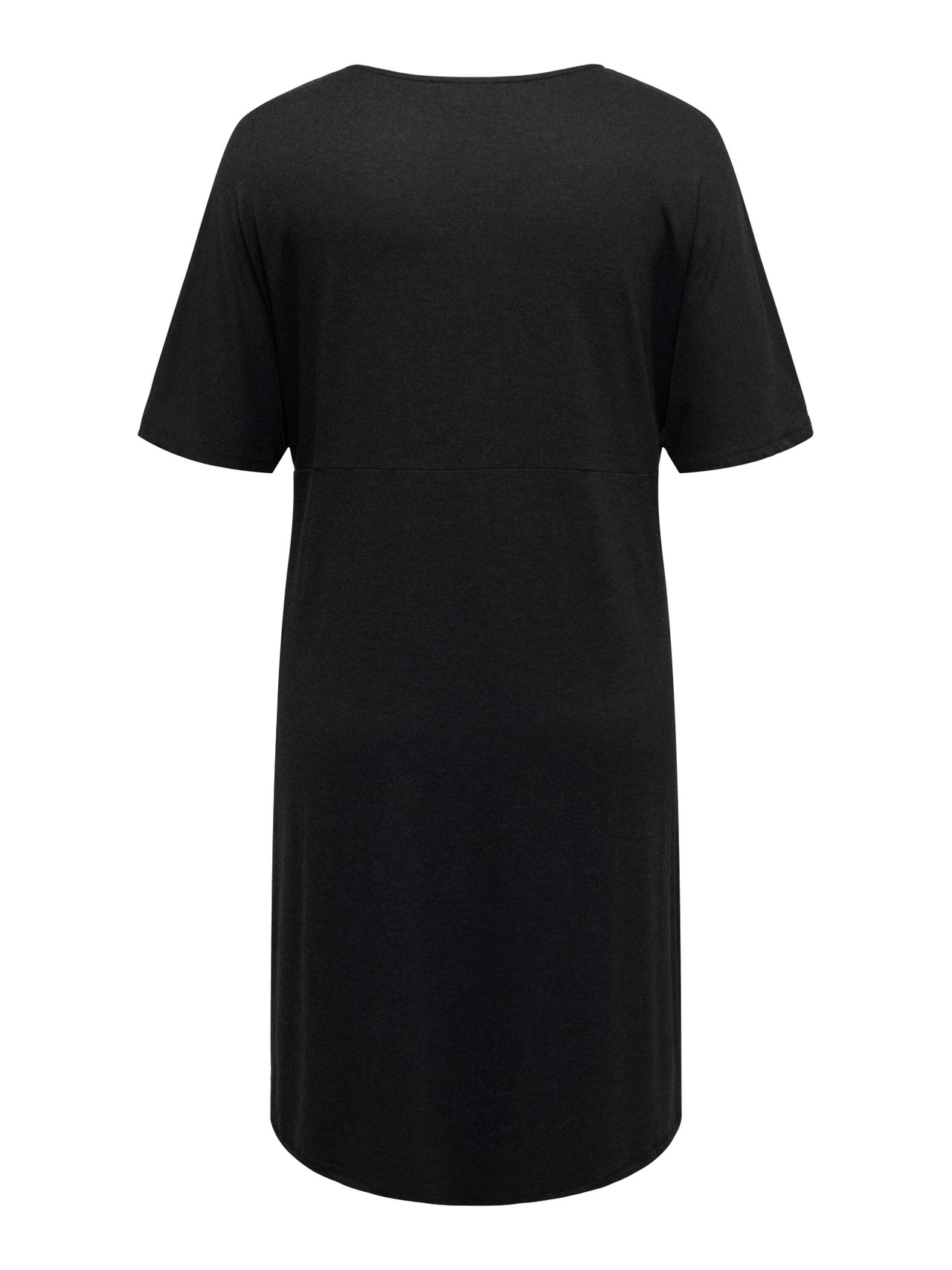 ONLY Normal geschnitten V-Ausschnitt Kurzes Kleid -Dark Grey Melange - 15309351