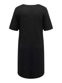 ONLY Regular fit V-Hals Korte jurk -Dark Grey Melange - 15309351