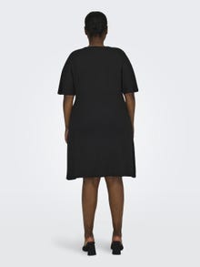 ONLY Normal passform V-ringning Kort klänning -Dark Grey Melange - 15309351