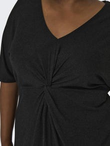 ONLY Curvy twist detail dress -Dark Grey Melange - 15309351