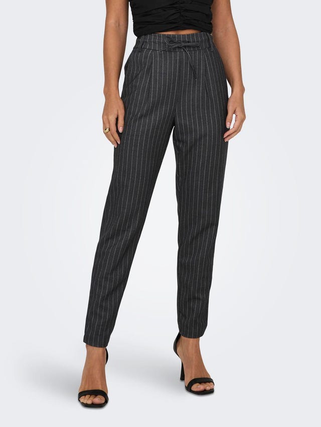 ONLY Mid waist pants with stripes - 15309363
