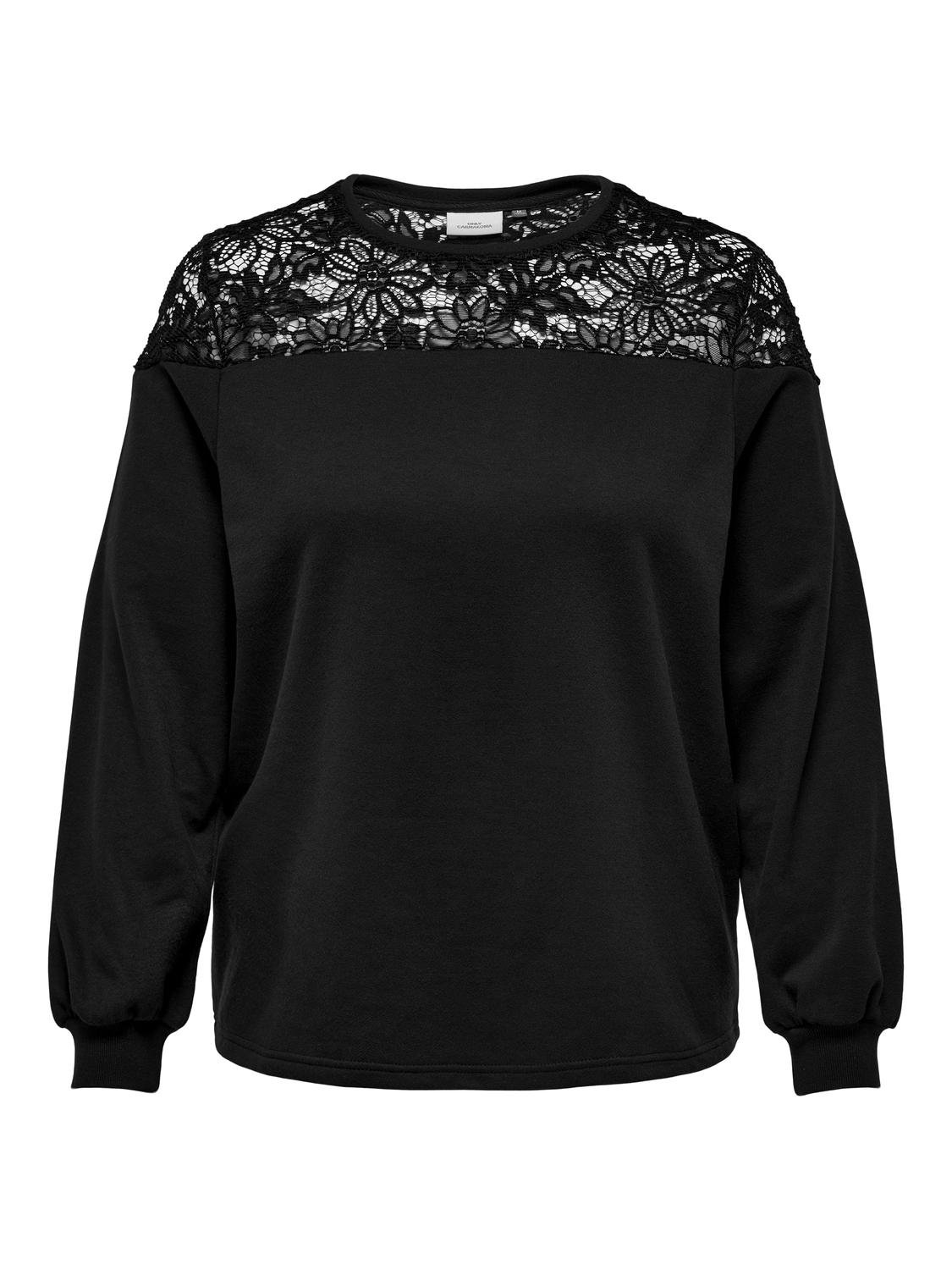 ONLY Regular Fit O-hals Sweatshirt -Black - 15309401