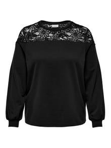 ONLY Sweat-shirt Regular Fit Col rond -Black - 15309401
