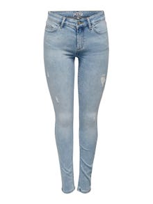 ONLY Skinny Fit Medelhög midja Jeans -Light Blue Denim - 15309473