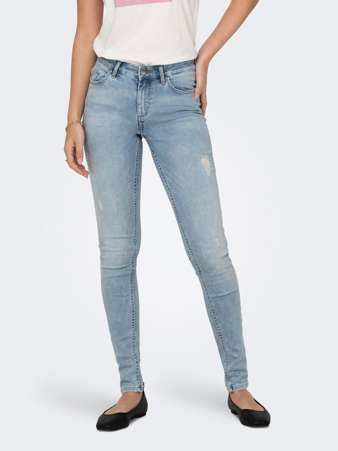 Onlblush Mittlere Taille Skinny Fit Jeans