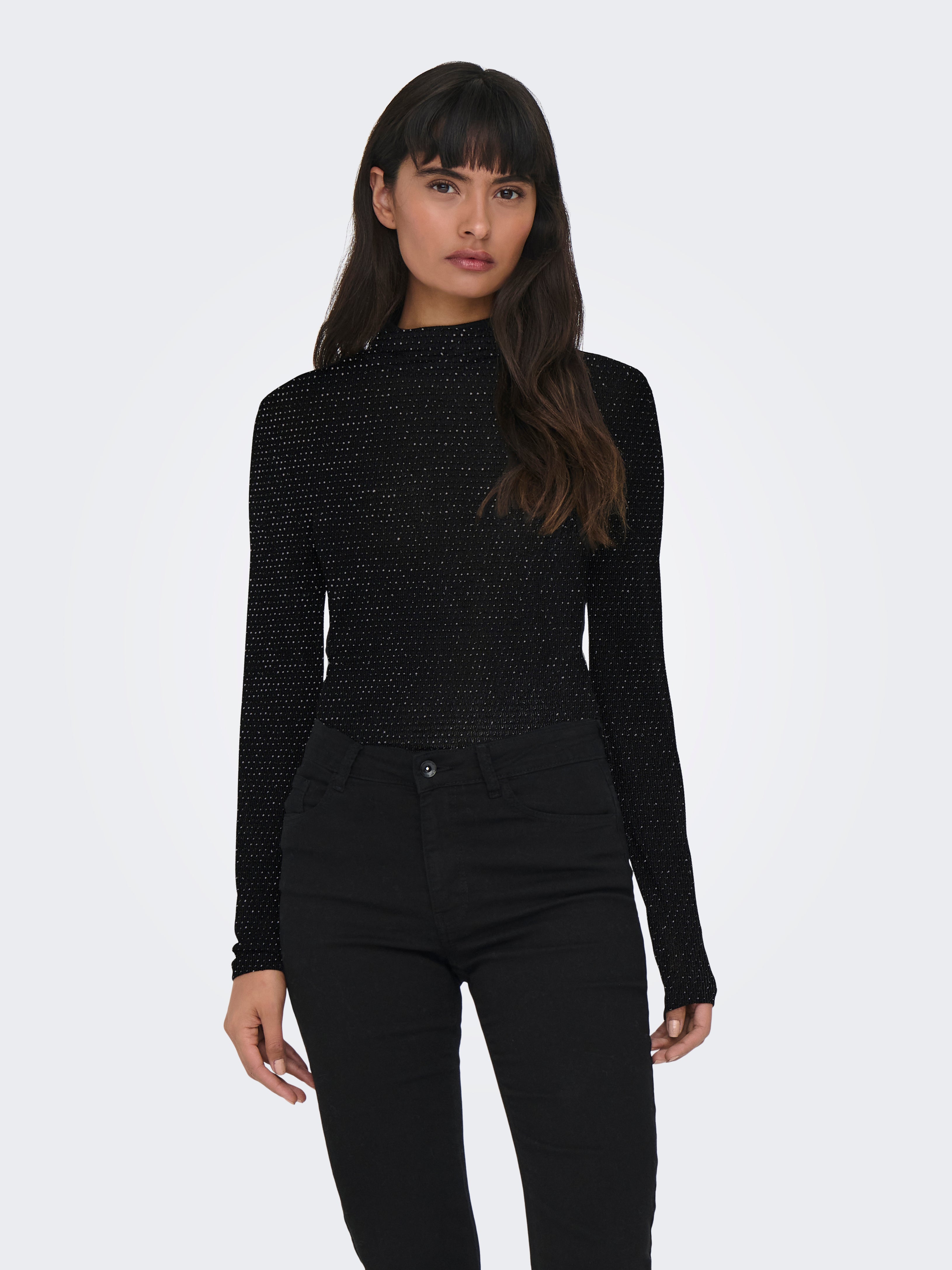 Glitter polo neck sale