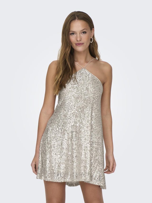 ONLY mini kjole med glimmer - 15309745