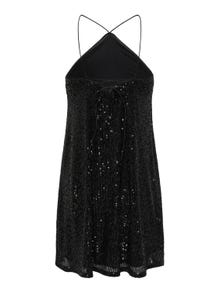 ONLY Regular Fit Halter neck Short dress -Black - 15309745