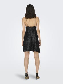 ONLY Regular fit Halternek Korte jurk -Black - 15309745