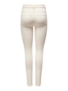 ONLY onlrose high waist skinny Jeans -Ecru - 15309783